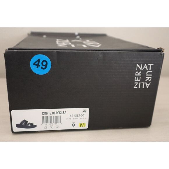 Naturalizer I6213L1001 Women's Sz 9M Black Leather Drift 2 Slide Sandals - Picture 14 of 14